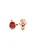 MYMO Oorbellen  rose-goud / rood