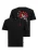Oldskull Shirt ‘Asian Neon Djane’  donkerblauw / rood / zwart