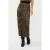 EsQualo Skirt Crushed Foil Moss Green
