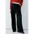 Mango wide leg broek met krijtstreep – marineblauw
