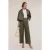 Motivi Wide Trousers With Openwork Detail Green