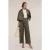 Motivi Wide Trousers With Openwork Detail Green