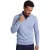 Casa Moda half zip pullover effen lichtblauw