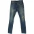 Saint Laurent Versleten Slim-Fit Jeans in Blauwe Katoenen Denim