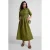 Ruby poplin maxi overhemd jurk olijfgroen