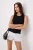 TRENDYOLMİLLA Dames Zwart Effen Mouwloos Regular fit Blouses