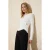 TRENDYOLMİLLA Dames Ecru Effen Lang Getailleerd Blouses