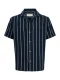 Jack & Jones Junior Overhemd ‘JORCOBA’  nachtblauw / wit