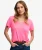 Studios Slub T-shirt met Borduursel Pink