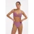 Beachlife high waist bikinibroekje met lurex oudroze