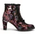 Laura Vita Floral Dames Victoriaanse rode leren enkellaarzen – Alcbaneo-130