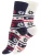 Cotton Prime Sokken  ecru / marine / rood