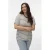 VERO MODA CURVE gestreepte T-shirt ecru gebreid