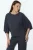 Losse Pasvorm Geribbelde Crewneck Blouse