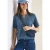 Shirt met gespleten hals en print