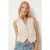 Denim V-hals Mouwloos Crop Vest