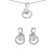 Orphelia Dames 925 Sterling Zilver Set: Ketting-Hanger + Oorbellen – Zilver SET-5236