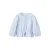 Mango Kids gestreepte blouse met ruches – lichtblauw