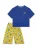 SCHIESSER Pyjama ‘ Casual Fashion ‘  lichtblauw / geel