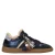 Manfield leren sneakers – donkerblauw