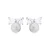 Luxenter Theria 925 Sterling Zilver en Witte Parel Gerhodineerd Oorbellen