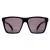 Alexander McQueen AM0352S 001 glanzend zwart en donkergrijs chroom zonnebril