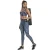 Reebok Sportbeha voor dames met ‘Lux Camouflage’-motief, medium ondersteuning (Bosgroen)
