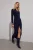 TRENDYOLMİLLA Dames Donkerblauw Effen Maxi Lang Casual Bodycon Jurken