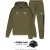 Malelions Sport Transfer Hooded Tracksuit | Army/Black
