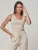 YOU LOOK PERFECT Gebreide top ‘TOP BLOSSOM – Geripptes Merino Top mit Rundhals’  beige