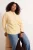 Trendyol Curve Dames Geel Effen Lang Getailleerd Grote maten Overhemden