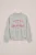 WE Fashion – Meisjes oversized sweater met print – Oversized – Lichtgrijs gemeleerd – Katoen –
