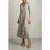 Reiss Wrap Tie Midi Jersey Dress Grey