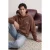TRENDYOL MAN Heren Donkerblauw Slogan Lang Oversized Sweatshirts