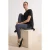 TRENDYOLMİLLA Dames Zwart Effen Kort Oversized T-shirts