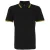 Asquith & Fox Heren Klassiek Fit getipt Poloshirt (ZWART/GEEL)