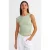Mouwloze Bootnek Slank Passende Blouse