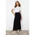 TRENDYOLMİLLA Dames Zwart Effen Maxi Taille Elastisch Kokerrok- rok Rokken