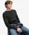 Waffle Henley Top met Lange Mouwen Dark Grey