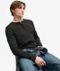 Waffle Henley Top met Lange Mouwen Dark Grey