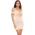 Missy Empire Damesmini-jurk met dubbele laag en blote schouders (Beige)
