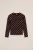 WE Fashion – Meisjes T-shirt van ribstof met print – Bruin – Katoen –