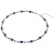 Valero Pearls Ketting  blauw / aubergine / zilver / wit