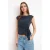 TRENDYOLMİLLA Dames Grijs Effen Lang Getailleerd Blouses
