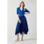 LK Bennett Lorna Pleated Midi Dress Navy Ultrablue