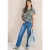 Cecil Dames Blouse met gespleten hals en structuurmix in Groen