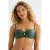 BEACHWAVE voorgevormde strapless bandeau bikinitop met textuur groen