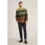 White Stuff Twisted Colourblock Crew Green Multi