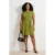 Trendyol Curve Dames Groen Effen Kort / Mini Kort Casual Skater Grote maten Jurk