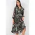V-hals Midi-jurk met knoopsluiting